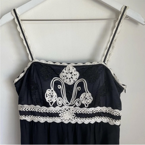 Sue Wong 100% silk Y2K whimsigoth witchy embroidered sun dress - Picture 3 of 8